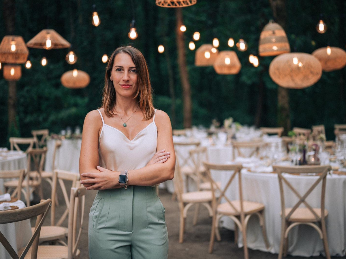 Alessia Redaelli durante un allestimento